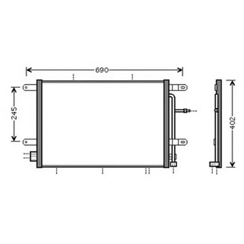 Condenseur de Climatisation pour AUDI A4 IV ph.1 2007-2011, OEM: 8E0260403J, Neuf