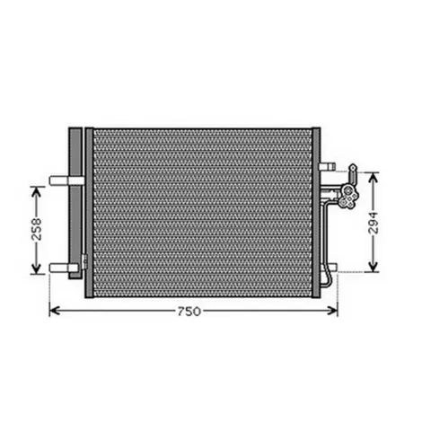 Condenseur de Climatisation pour VOLVO S60/V60 I ph.1 2010-2013, OEM: 1481851, Neuf