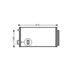 Condenseur de Climatisation pour FIAT 500L ph.1 2012-2017, OEM: 51887906, Neuf