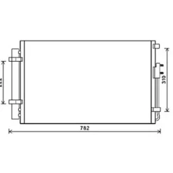 Condenseur de Climatisation pour HYUNDAI SANTA FE II ph.2 2010-2012, OEM: 976062W500, Neuf