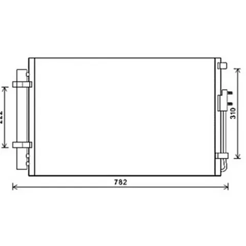Condenseur de Climatisation pour HYUNDAI SANTA FE II ph.2 2010-2012, OEM: 976062W500, Neuf