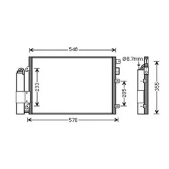 Condenseur de Climatisation pour DACIA LOGAN I ph.1 2005-2008, OEM: 6001550660, Neuf