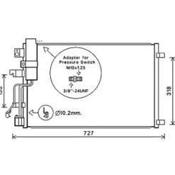 Condenseur de Climatisation pour NISSAN QASHQAI I ph.1 2007-2010, OEM: 92100JD71A, Neuf