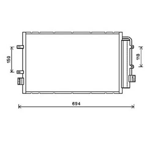 Condenseur de Climatisation pour IVECO DAILY 2011-2014, OEM: 5801255825, Neuf