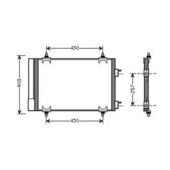 Condenseur de Climatisation pour PEUGEOT 307 ph.1 2001-2005, OEM: 6455GK, Neuf