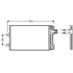 Condenseur de Climatisation pour FORD GALAXY I ph.1 1995-2000, OEM: 1015261, Neuf