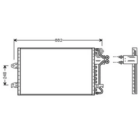 Condenseur de Climatisation pour FORD GALAXY I ph.1 1995-2000, OEM: 1015261, Neuf