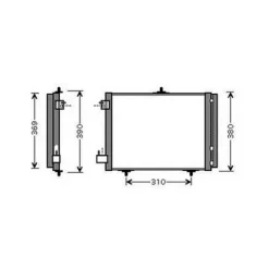 Condenseur de Climatisation pour PEUGEOT 208 ph.1 2012-2015, OEM: 6455JF, Neuf