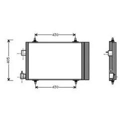 Condenseur de Climatisation pour PEUGEOT 406 1999-2004, OEM: 6453EC, Neuf