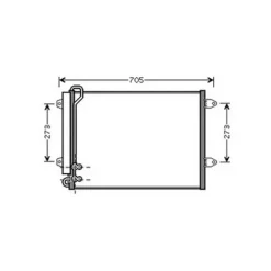 Condenseur de Climatisation pour VOLKSWAGEN PASSAT B6 2005-2010, OEM: 3C0820411G, Neuf