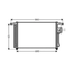 Condenseur de Climatisation pour HYUNDAI SANTA FE I ph.2 2004-2006, OEM: 976062B000, Neuf