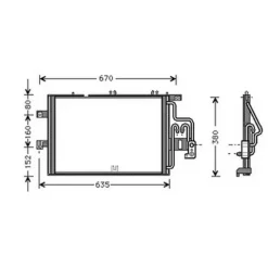 Condenseur de Climatisation pour OPEL CORSA C ph.1 2000-2003, OEM: 1850072, Neuf