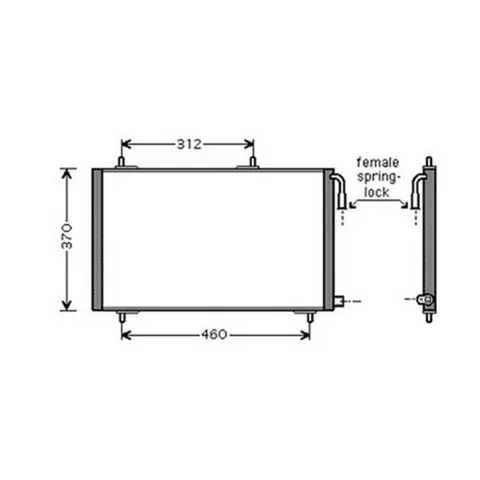 Condenseur de Climatisation pour PEUGEOT 106 ph.2 1998-2005, OEM: 6455CJ, Neuf