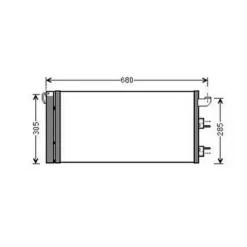 Condenseur de Climatisation pour FIAT PANDA II ph.1 2003-2012, OEM: 51782753, Neuf