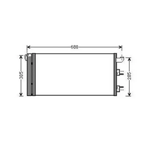 Condenseur de Climatisation pour FIAT PANDA II ph.1 2003-2012, OEM: 51782753, Neuf