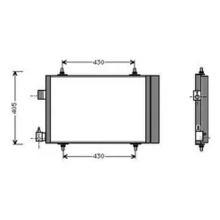 Condenseur de Climatisation pour CITROËN XSARA ph.2 2000-2004, OEM: 6455CV, Neuf