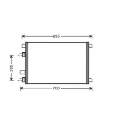 Condenseur de Climatisation pour RENAULT SCENIC II ph.1 2003-2006, OEM: 8200115543, Neuf