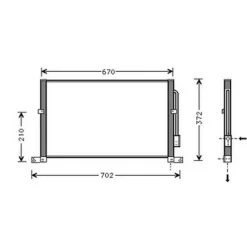 Condenseur de Climatisation pour FORD MONDEO II ph.1 2000-2003, OEM: 1671712, Neuf