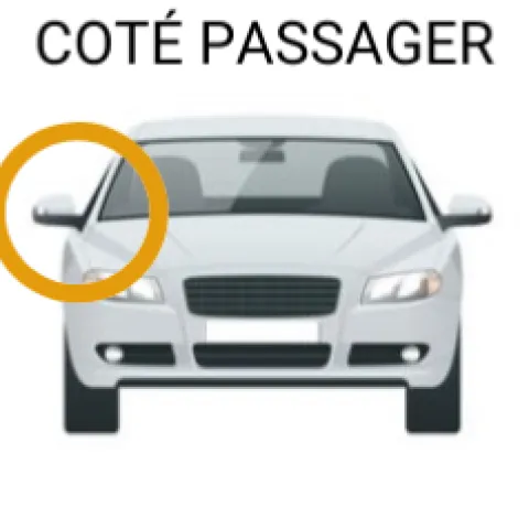 Coque rétroviseur droit pour AUDI A3 I phase 1, 1996-2000, (petit modèle), Neuve à peindre
