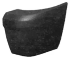Crosse arrière droite pour FORD TOURNEO CONNECT I ph.1, 2002-2006, noire, embout pare chocs arrière