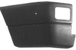 Crosse arrière gauche pour VOLKSWAGEN TRANSPORTER T4, 1990-1996, noire, trou AB, embout pare chocs