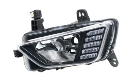 Feu antibrouillard avant droit à LED pour VOLKSWAGEN POLO VI phase 1 2017-2021, feu de jours, corps noir, Neuf