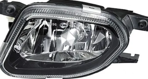 Feu antibrouillard avant gauche pour MERCEDES CLASSE E (W211) de 2004 à 2006, H11, corps noir, Version HELLA, Neuf