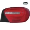 Feu arrière droit à led pour MERCEDES (W176) CLASSE A 2012-2015, incolore rouge, connecteur ovale, Neuf