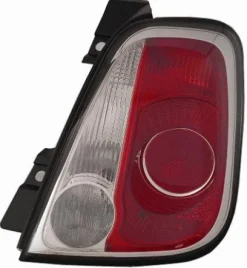 Feu arrière droit pour FIAT 500 phase 1, 2007-2015, (cabriolet), contour noir, Neuf
