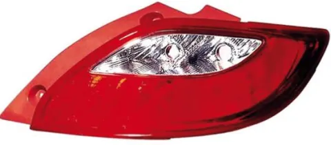Feu arrière droit pour MAZDA 2 II 2007-2014, rouge-incolore, Neuf