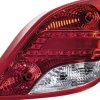 Feu arrière droit pour PEUGEOT 207+, 2012-2014, à led, (rouge/blanc), Neuf