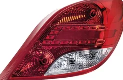 Feu arrière droit pour PEUGEOT 207+, 2012-2014, à led, (rouge/blanc), Neuf