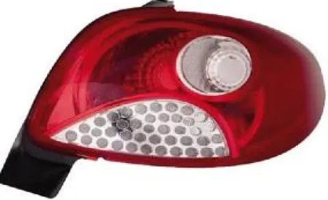 Feu arrière droit pour PEUGEOT 206 Plus (206+) 2009-2013, rouge/blanc, (type VISTEON), Neuf
