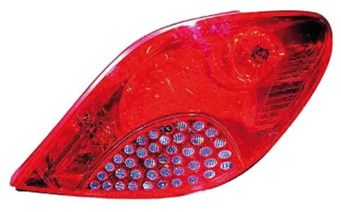 Feu arrière droit pour PEUGEOT 207 phase 1, 2006-2009, (rouge), Neuf