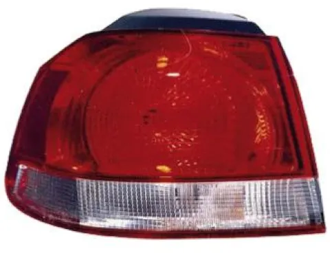 Feu arrière gauche extérieur pour VOLKSWAGEN GOLF VI 2008-2012 rouge/blanc (type Hella) partie aile