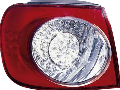 Feu arrière gauche extérieur pour VOLKSWAGEN GOLF PLUS phase 1, 2005-2009, à led, partie sur aile