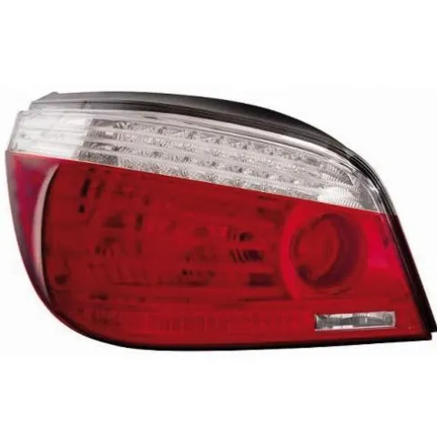 Feu arrière gauche pour BMW Serie 5 E60-E61 RY, 2007-2010, Mod. berline, Rouge-Blanc, Neuf
