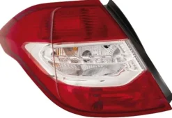 Feu arrière gauche pour CITROËN C4 II phase 1, 2010-2014, rouge/blanc, Neuf