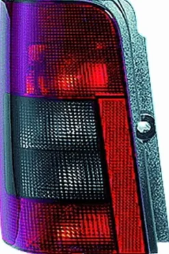 Feu arrière gauche pour CITROËN BERLINGO I phase 2, 2002-2005, rouge fumé, (2 portes arrière)