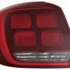 Feu arrière gauche pour DACIA SANDERO II phase 2, 2016-2020, blanc et rouge, Neuf