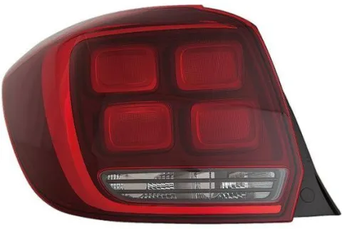 Feu arrière gauche pour DACIA SANDERO II phase 2, 2016-2020, blanc et rouge, Neuf