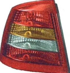 Feu arrière gauche pour OPEL ASTRA G 1998-2004, Rouge orange Incolore, Mod. 4 portes, Neuf