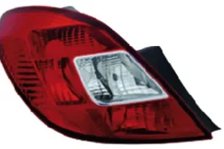 Feu arrière gauche pour OPEL CORSA D phase 1, 2006-2010, rouge/blanc, (5 portes), Neuf