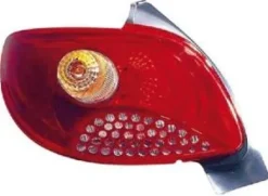 Feu arrière gauche pour PEUGEOT 206 Plus (206+) 2009-2013, rouge, (type VALEO), Neuf