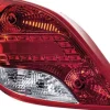 Feu arrière gauche pour PEUGEOT 207 phase 2, 2009-2012, à led, (rouge/blanc), Neuf