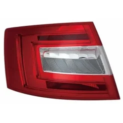 Feu arrière gauche pour SKODA OCTAVIA III phase 1 2013-2016, Mod. Berline, à LED, Rouge Incolore, Neuf