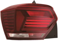 Feu arrière gauche pour VOLKSWAGEN POLO VI phase 1, 2017-2021, blanc et rouge, Neuf