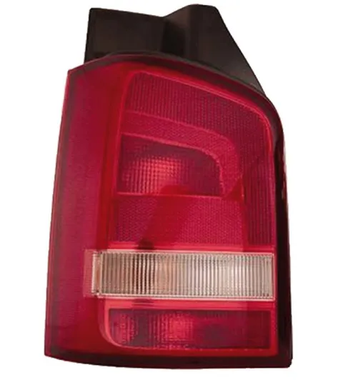 Feu arrière gauche pour VOLKSWAGEN TRANSPORTER T5, 2009-2015, (hayon), rouge/blanc, Neuf