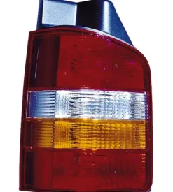 Feu arrière gauche pour VOLKSWAGEN TRANSPORTER T5, 2003-2009, (2 portes arrière), rouge/orange, Neuf