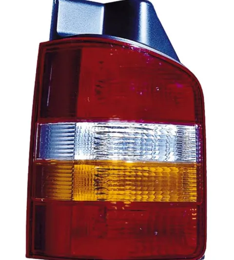 Feu arrière gauche pour VOLKSWAGEN TRANSPORTER T5, 2003-2009, (2 portes arrière), rouge/orange, Neuf